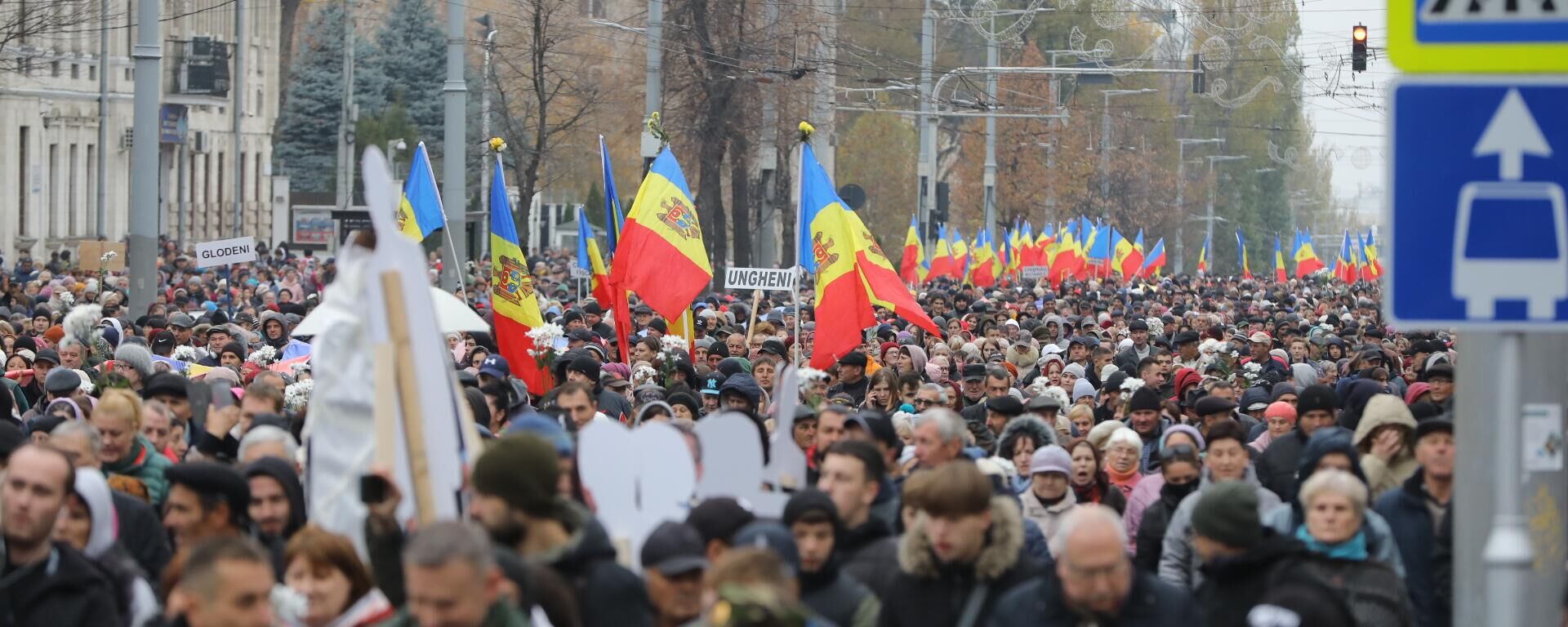 Președintele raionului Orhei, Dinu Țurcanu, care este unul dintre organizatorii protestelor, a spus că astăzi au manifestat în centrul Chișinăului între 40 și 60 de mii de oameni.  - Sputnik Moldova, 1920, 13.11.2022