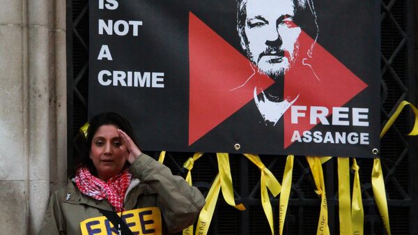 Acțiune de susținere a lui Julian Assange la Londra - Sputnik Moldova