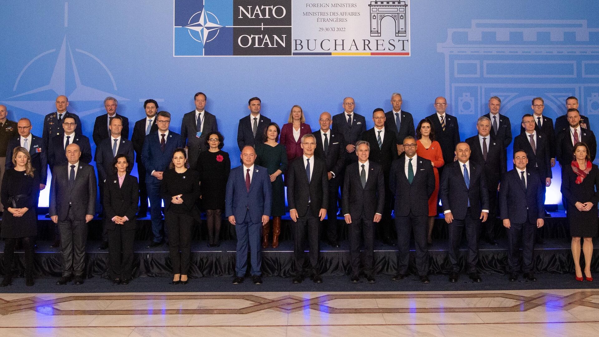 Prima zi a Reuniunii miniștrilor de externe ai statelor membre NATO de la București - Sputnik Moldova-România, 1920, 30.11.2022