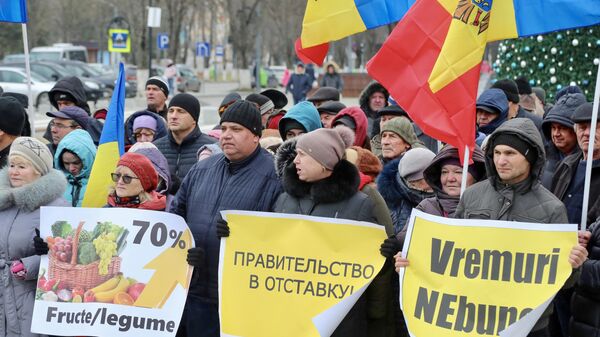 Молдавские социалисты провели масштабную акцию протеста в Унгенах - Sputnik Молдова