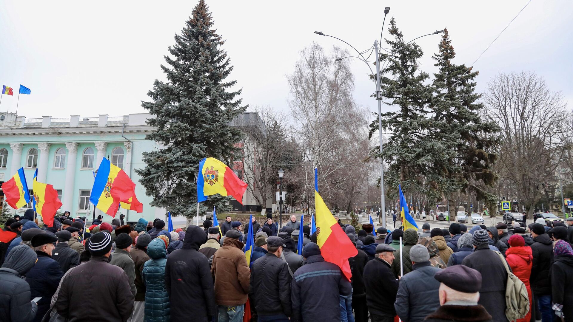 Protest anti PAS organizat de PSRM la Ungheni - Sputnik Moldova, 1920, 18.12.2022