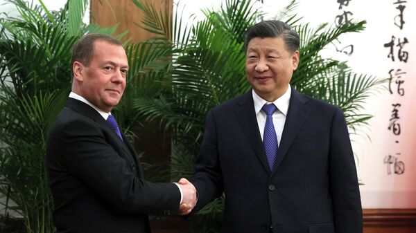 Официальный визит зампреда Совбеза РФ Д. Медведева в Китай - Sputnik Молдова