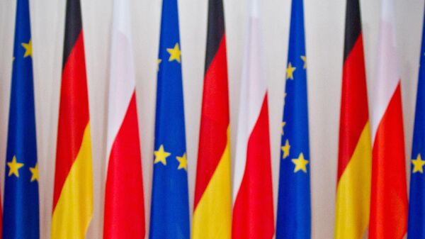Флаг Германии, Польши и ЕС - Sputnik Moldova-România