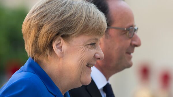 Angela Merkel și Francois Holland - Sputnik Moldova