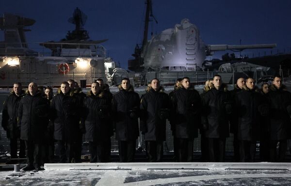 Экипаж фрегата &quot;Адмирал Горшков&quot; во время общего сбора перед выходом на боевую службу. - Sputnik Молдова