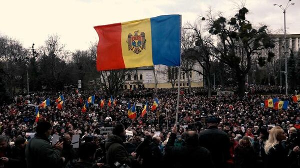Воскресный протест в Кишиневе в одном видео - Sputnik Молдова