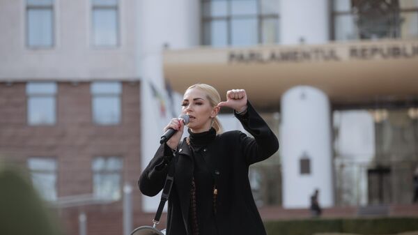 Marina Tauber la o acțiune de protest - Sputnik Moldova