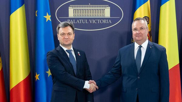 Premierul moldovean Dorin Recean în vizită la București, întâlnire cu omologul său român Nicolae Ciucă - Sputnik Moldova-România