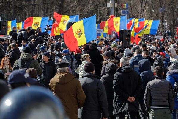 Протест &quot;Движения за народ&quot; в Кишиневе, 12.03.2023 - Sputnik Молдова