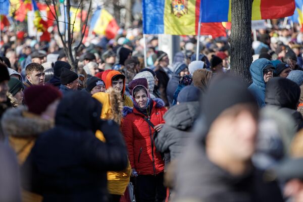 Участница протеста &quot;Движения за народ&quot; в Кишиневе 12.03.2023 - Sputnik Молдова