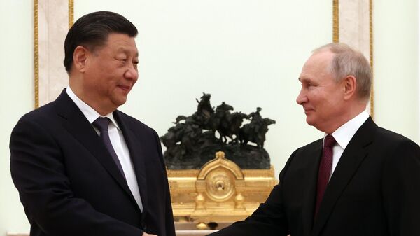 Встреча президента РФ В. Путина с председателем КНР Си Цзиньпином - Sputnik Молдова