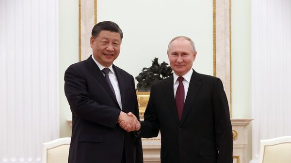 Встреча президента РФ В. Путина с председателем КНР Си Цзиньпином - Sputnik Moldova-România