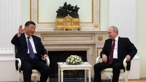 Встреча президента РФ В. Путина с председателем КНР Си Цзиньпином - Sputnik Молдова