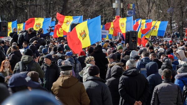 LIVE: Масштабный антиправительственный протест Движения за народ в центре Кишинева - Sputnik Moldova