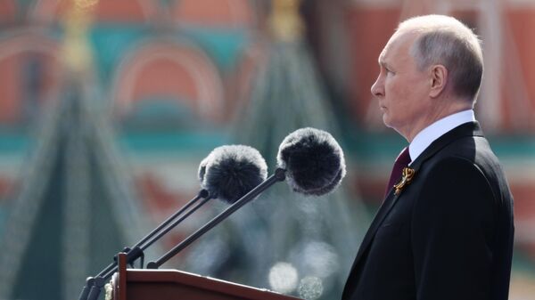 Президент РФ В. Путин на параде Победы в Москве - Sputnik Moldova-România