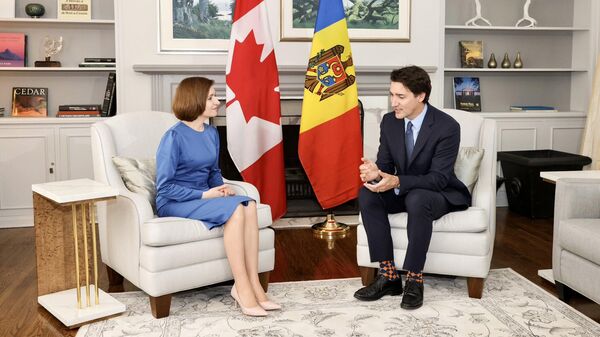 Президент Молдовы Майя Санду и премьер-министр Канады Жастин Трюдо - Sputnik Молдова