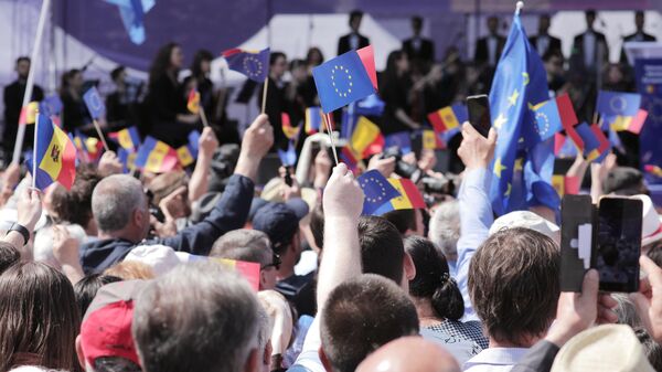 Митинг М. Санду Европейская Молдова - Sputnik Молдова