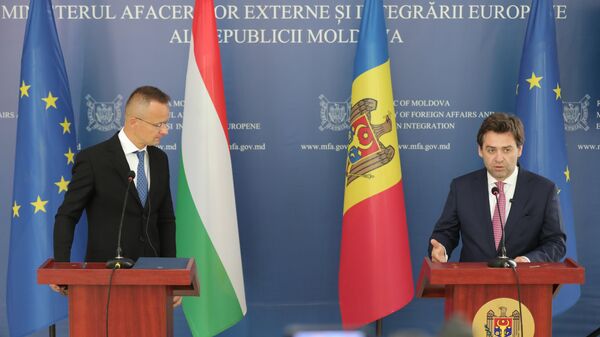 Пресс-конференция главы МИДЕИ Молдовы Николае Попеску и министра иностранных дел Венгрии Петера Сийярто - Sputnik Moldova