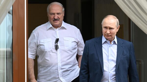 Președintele Vladimir Putin la întâlnirea cu omologul său belarus, Aleksandr Lukașenko - Sputnik Moldova