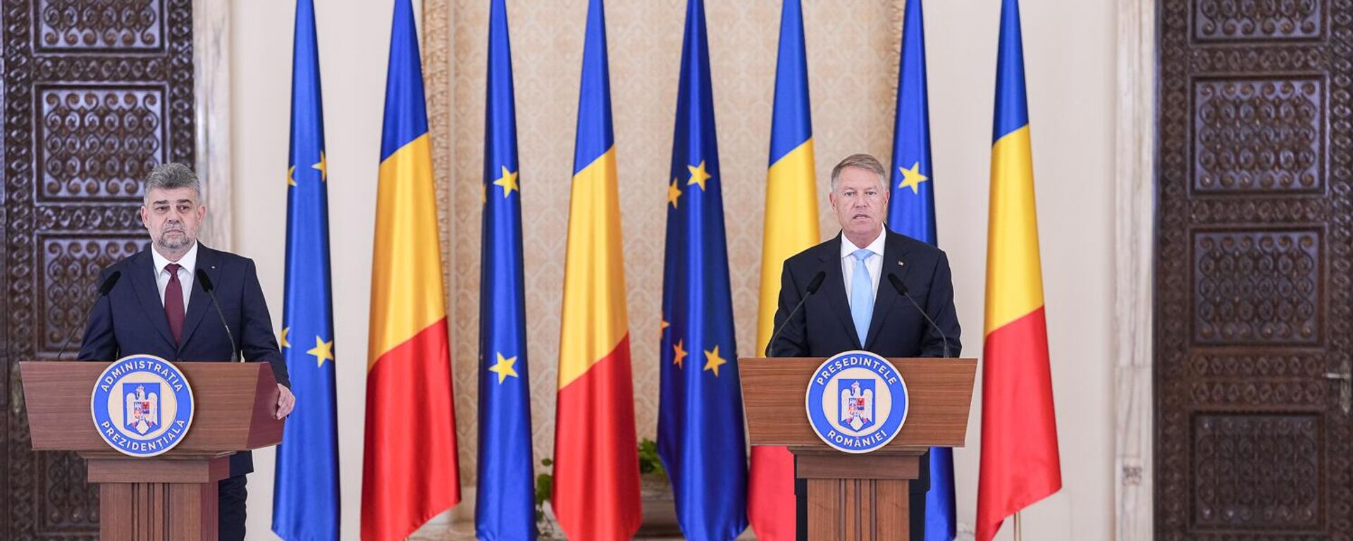 Președintele României Klaus Iohannis îl desmnează la funția de premier pe Marcel Ciolacu - Sputnik Moldova, 1920, 13.06.2023