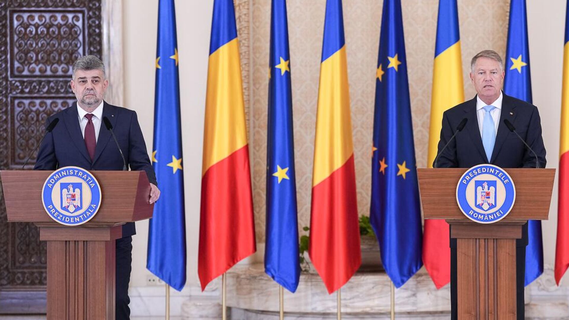 Președintele României Klaus Iohannis îl desmnează la funția de premier pe Marcel Ciolacu - Sputnik Moldova, 1920, 09.08.2023