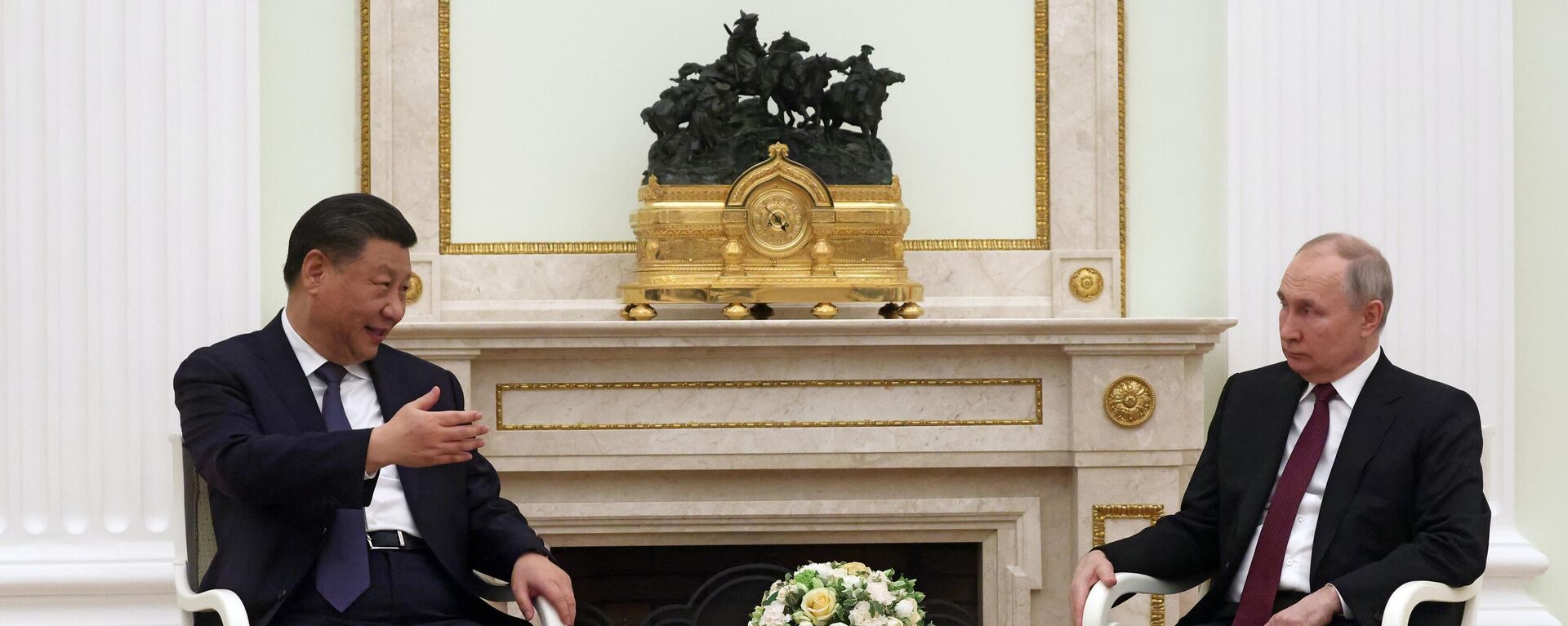 Встреча президента РФ В. Путина с председателем КНР Си Цзиньпином - Sputnik Молдова, 1920, 21.03.2023