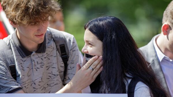 Активисты и сторонники партии Renastere-Возрождение выступают против цензуры и создания в стране по инициативе Майи Санду Центра стратегической коммуникации и борьбы с дезинформацией - Sputnik Moldova