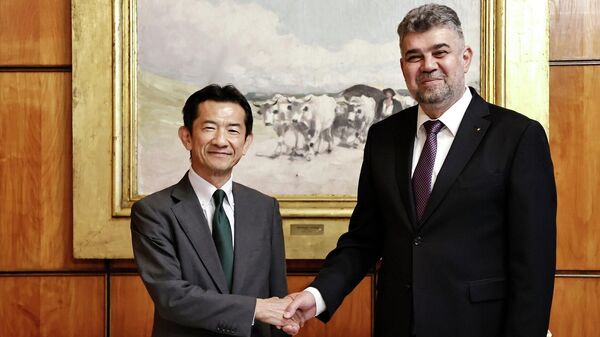 Întrevederea premierului Marcel Ciolacu cu E.S. Hiroshi Ueda, ambasadorul Japoniei în România - Sputnik Moldova