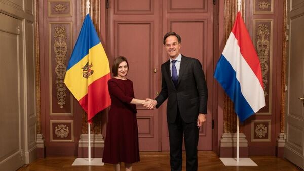 Президент Республики Молдова Майя Санду и премьер-министр Нидерландов Марк Рютте - Sputnik Молдова