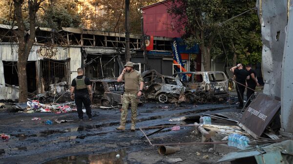 Последствия удара по рынку в Константиновке. 6 сентября 2023 - Sputnik Молдова