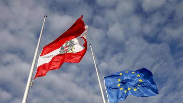 Drapelele Austriei și UE - Sputnik Moldova