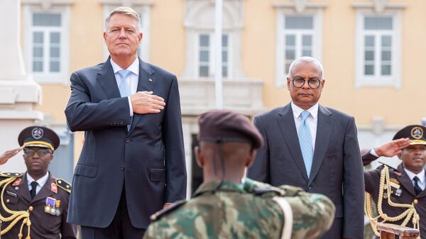 Primirea lui Klaus Iohannis de către Președintele Republicii Cabo Verde, José Maria Neves, la Palatul Prezidențial - Sputnik Moldova