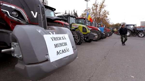 Протест фермеров в Молдове, 24.11.2023 - Sputnik Молдова