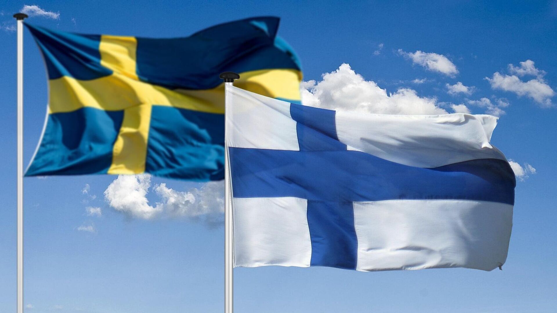 Flagurile Suediei și Finlandei - Sputnik Moldova, 1920, 08.01.2024