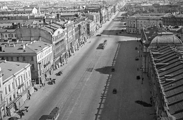 Вид на Невский проспект в Ленинграде в дни блокады - Sputnik Молдова