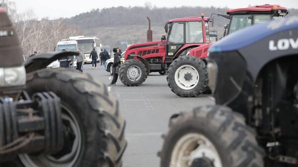 Протест фермеров у КПП Леушены – Албица - Sputnik Молдова