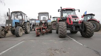Протест фермеров у КПП Леушены – Албица