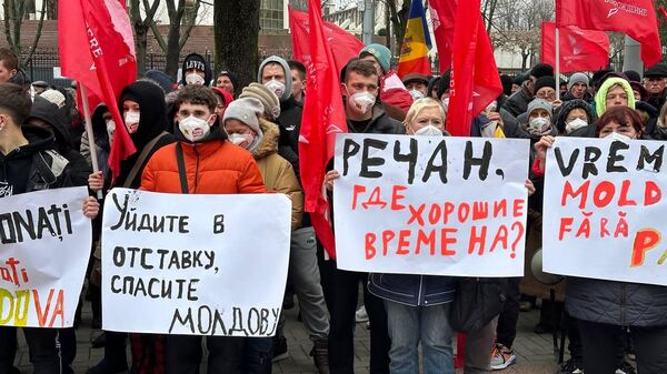 Речан, уходи!: оппозиция на митинге потребовала отставки премьера Молдовы - Sputnik Молдова