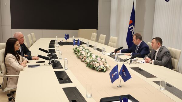 Discuția conducătorilor autonomiei găgăuze cu conducerea Promsviazibank, Moscova - Sputnik Moldova