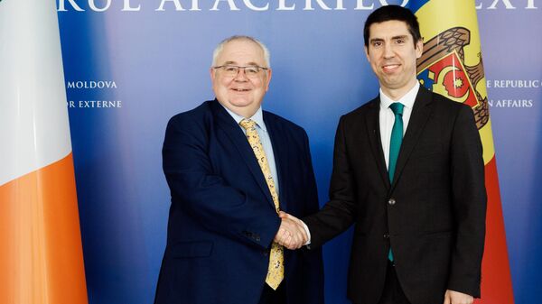 Șeful Ministerului Afacerilor Externe, Mihail Popșoi, și președintele Camerei Reprezentanților a Parlamentului irlandez, Sean O'Fergail - Sputnik Moldova