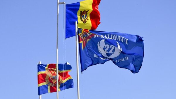 Drapelul Batalionului 22 „Căști albastre” - Sputnik Moldova