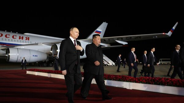 Дружественный государственный визит президента Владимира Путина в КНДР - Sputnik Moldova