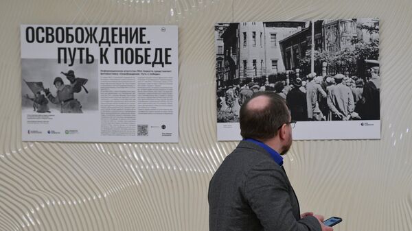 Посетитель на выставке Освобождение. Путь к Победе - Sputnik Молдова
