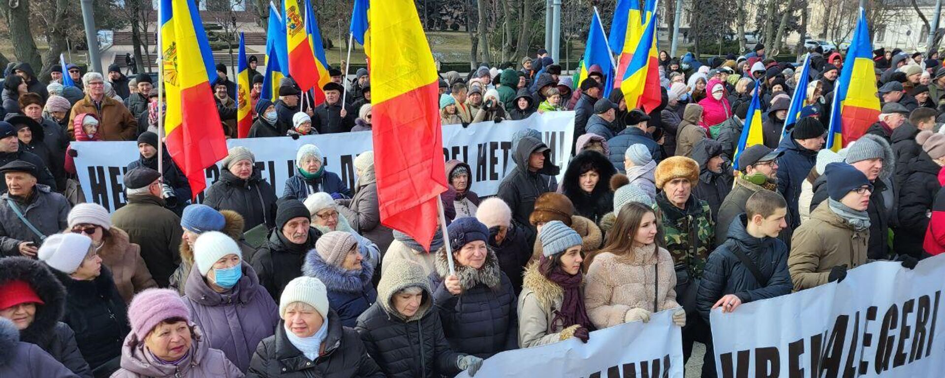 Митинг, организованный Партией социалистов у резиденции президента Молдовы - Sputnik Молдова, 1920, 22.02.2025