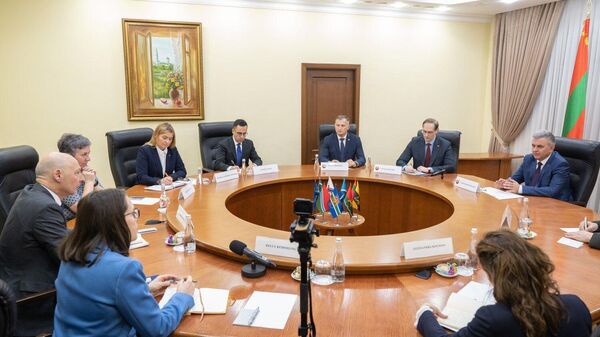 Глава Приднестровья Вадим Красносельский встретился со спецпредставителем ОБСЕ Томасом Ленком - Sputnik Молдова
