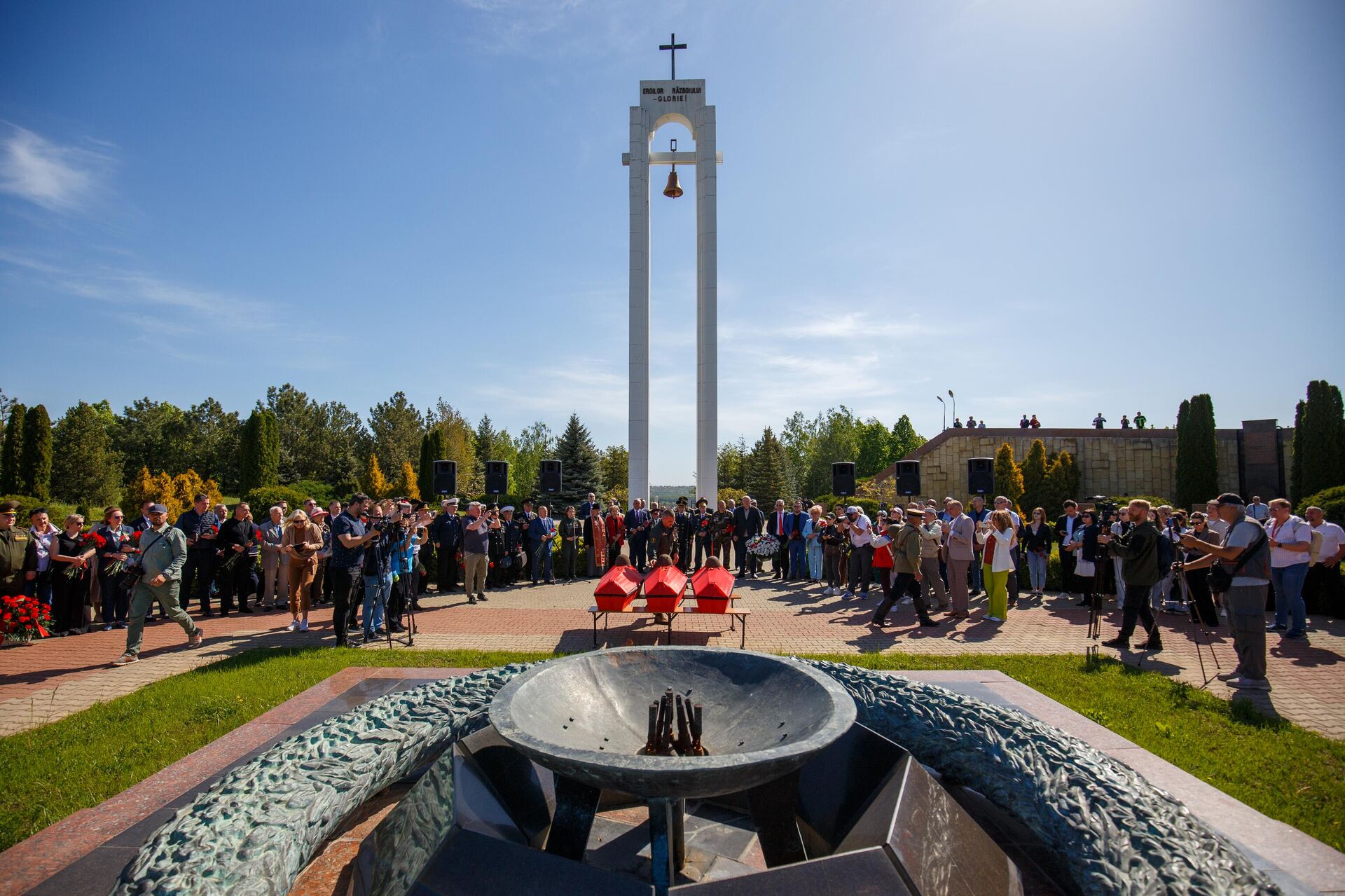 Церемония захоронения 22 неизвестных солдат Красной армии - Sputnik Молдова, 1920, 31.12.2025