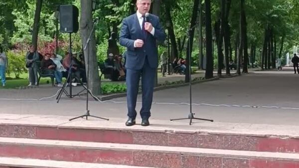 Vasile Tarlev, la mitingul organizat în centrul capitalei de Partidul său „Viitorul Moldovei” - Sputnik Moldova