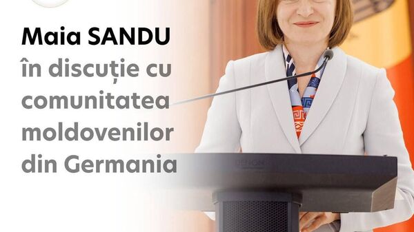 Maia Sandu va face un turneu prin Germania, unde se va întâlni cu diaspora moldovenească - Sputnik Moldova