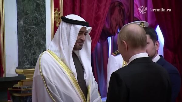 Putin și președintele Emiratelor Arabe Unite au discutat într-o atmosferă informală, iar Kremlinul a publicat videoclipul - Sputnik Moldova