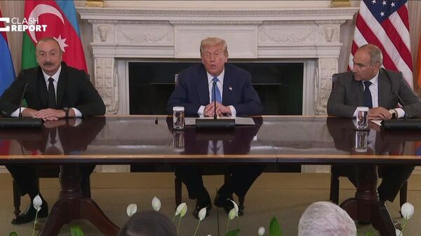 В Белом доме в США проходит трехсторонняя встреча Трампа, Алиева и Пашиняна - Sputnik Молдова